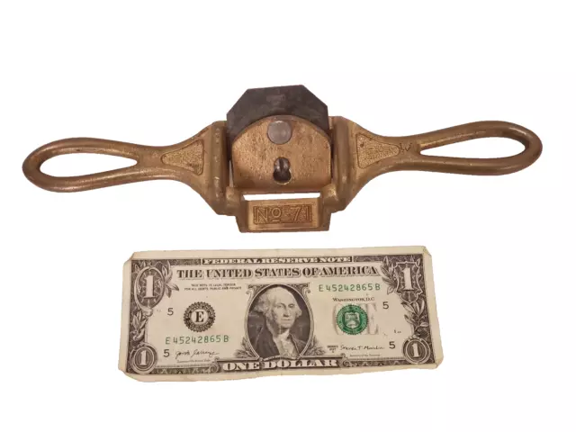 Stanley No 71 Spoke Shave with Bronze Body - With Blade and Bronze Cap Plane