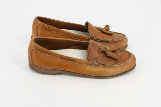 DEXTER MENS VINTAGE Leather Loafer Tassel Slip On Shoes Size 9 Brown ...