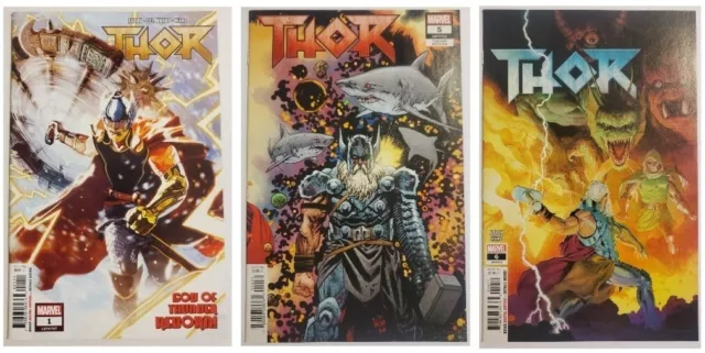 Thor 1 5 6 God Of Thunder Reborn 1St Print & Variant Lot Aaron Del Mundo 1St App