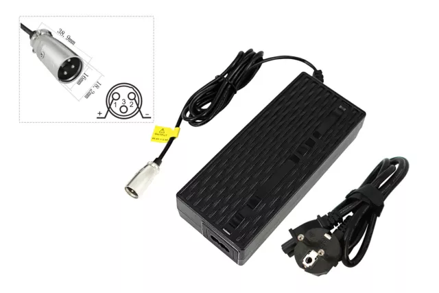 SHC-8100LC Chargeur 3 broches pour batterie de vélo électrique 36V 2A 2