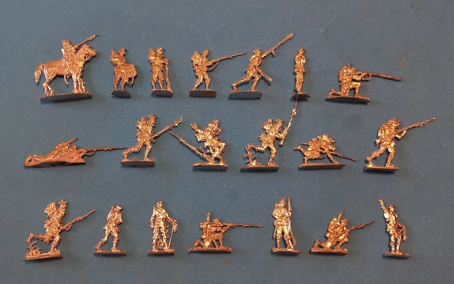 Plats d'étain - Flat tin - K Zinnfiguren - 20 soldats Autriche
