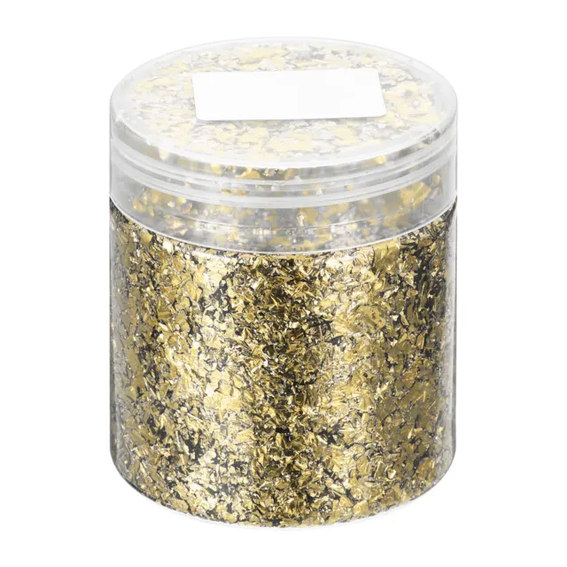 Gold Foil Flakes for Resin, 3g Metallic Foil Flakes for Nail, Gold Silver