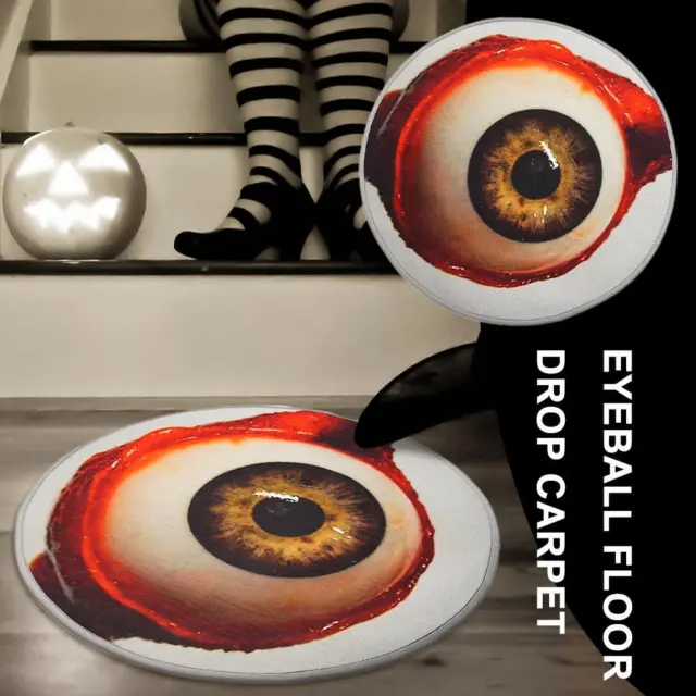 Art Terror Eyeball Sculpture Print Non Slip Bedroom Rug Doormat Floor Ma tCarpe*