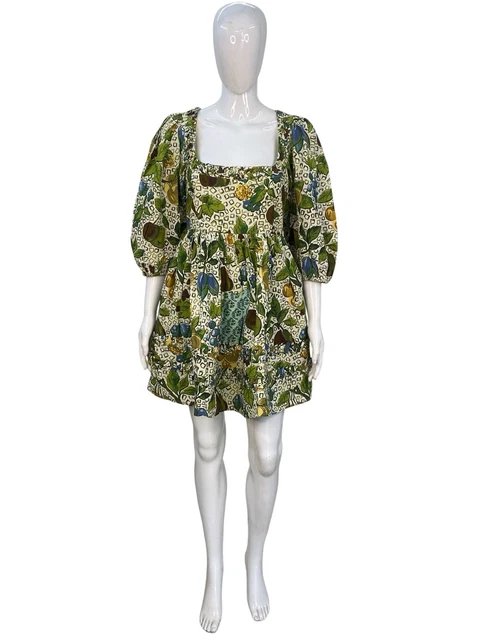Robe Tunique Blanc Du Nil – Manches évasées, Strass – Taille 38/40 – Coton Léger – Occasion Bon état