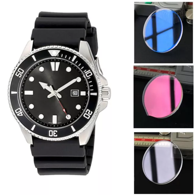 Replacement Watch Sapphire Flat Glass Parts 32.7mm x 2.7mm For Casio MDV-106