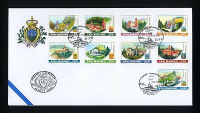 s32840 SAN MARINO 1997 MNH Castelli 9v Mini Foglio 