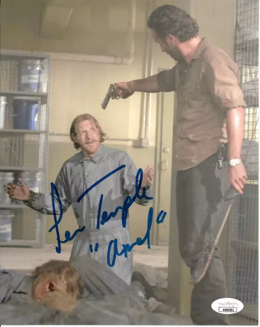 LEW TEMPLE SIGNED 8x10 PHOTO THE WALKING DEAD TWD AUTOGRAPHED +JSA COA