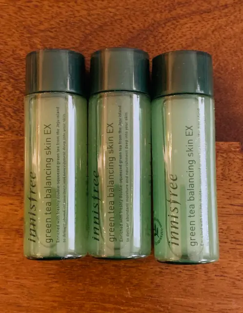 Innisfree green tea balancing Skin EX 25ml x 3pc 75ml + 1 Free sample Us seller