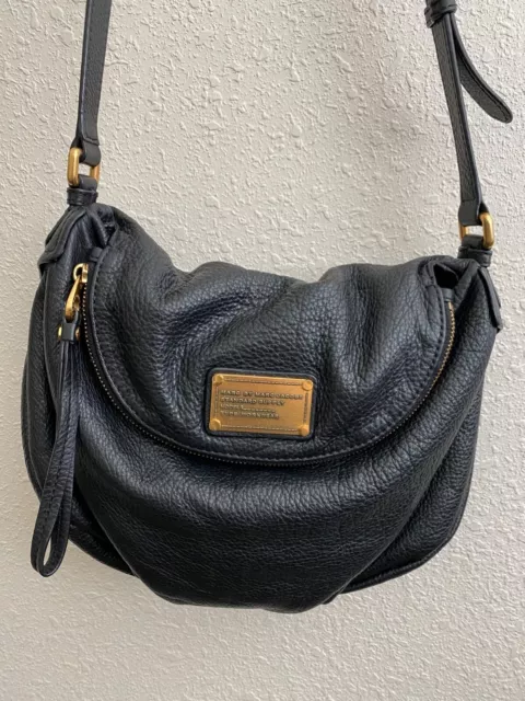 MARC JACOBS CLASSIC Q Natasha crossbody bag black leather $99.00 - PicClick