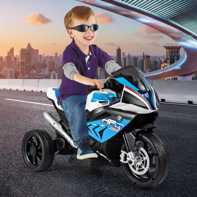 Motocicletta Elettrica per Bambini Con Batteria 6V Sedile Confortevole, Triciclo