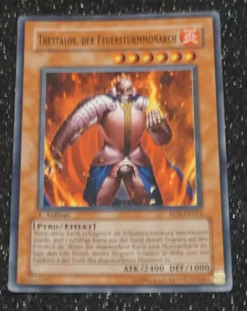 Yugioh THESTALOS, DER FEUERSTURMMONARCH , rds-de021 super rare 1st deutsch poor