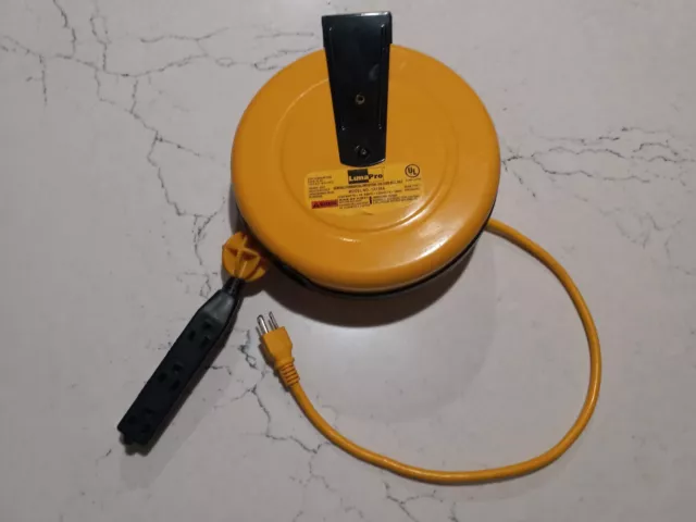 LumaPro 30 ft  Retractable Extension Cord Reel 16/3 125V 1250W 1A136A 3 Outlet
