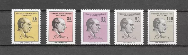 TURKEY TURQUIE - 1966 YT 1801 à 1805 - TIMBRES NEUFS** MNH LUXE