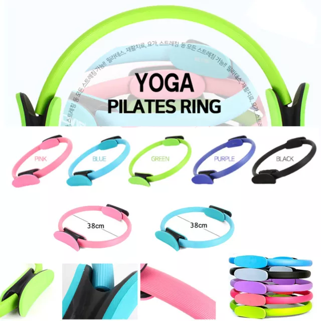 Pilates Ring Exercise Resistance Yoga Gym Rings Fitness Magic Circle Grip 38cm
