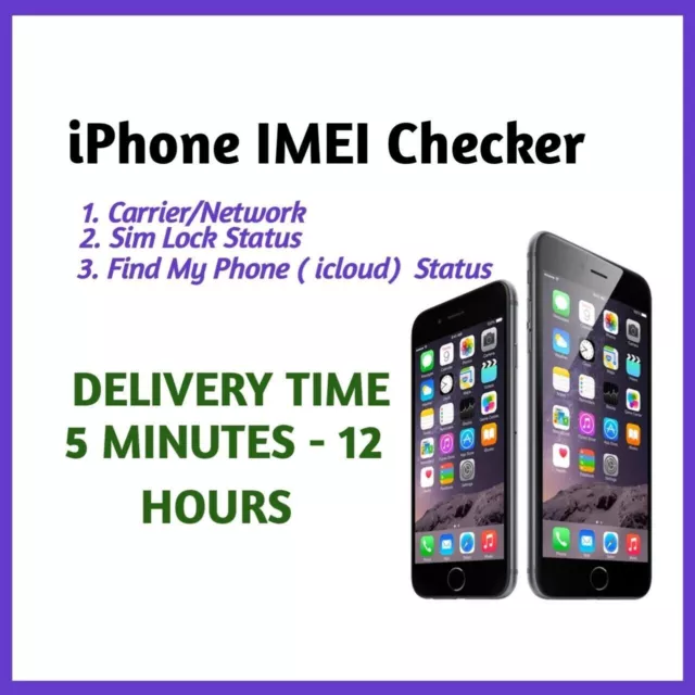 INSTANT iPhone iPad IMEI CHECK NETWORK CARRIER MODEL ICLOUD BLACKLIST FMI