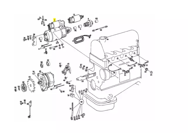 A0031510701 Mercedes W123 Unimog W115 Starting Motor Bosch  0 001 362 600 New