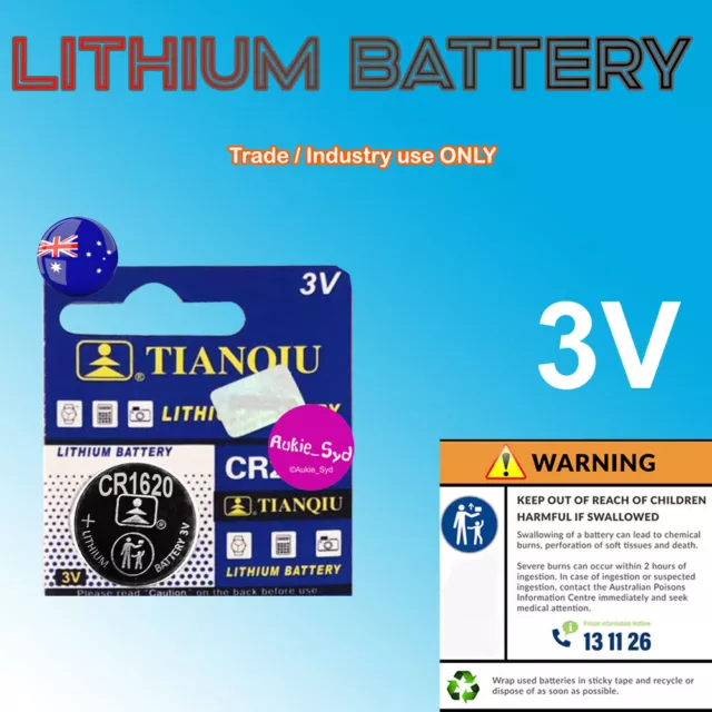 2(TWO) Cells of  CR1620 Lithium Battery Batteries