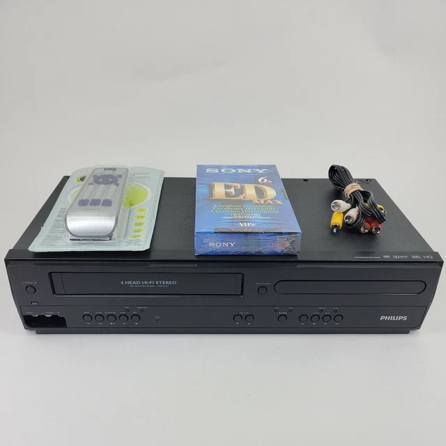 PHILIPS DVP3355V/F7 DVD VCR VHS Combo Player w/ Remote, TESTED 82.36