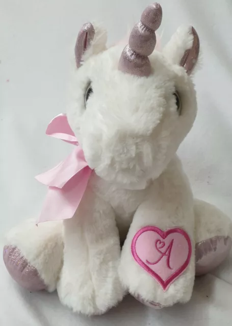 PERSONALISED EMBROIDERED Love Heart Unicorn VALENTINE'S DAY HIM HER Red