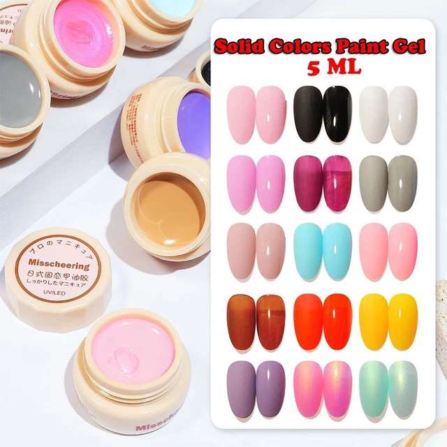 Nuevo esmalte de uñas UV LED barniz gel pintura gel remojo arte en uñas colores sólidos gel