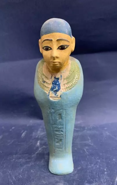 Pharaonic Ushabti Egyptian Colored statue Ancient Egyptian Antiques Rare BC