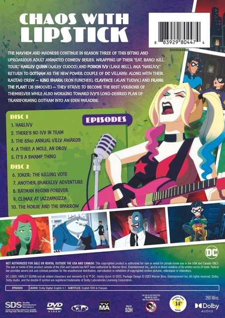 HARLEY QUINN: THE Complete Third Season (DVD) Lake Bell Ron Funches £37 ...