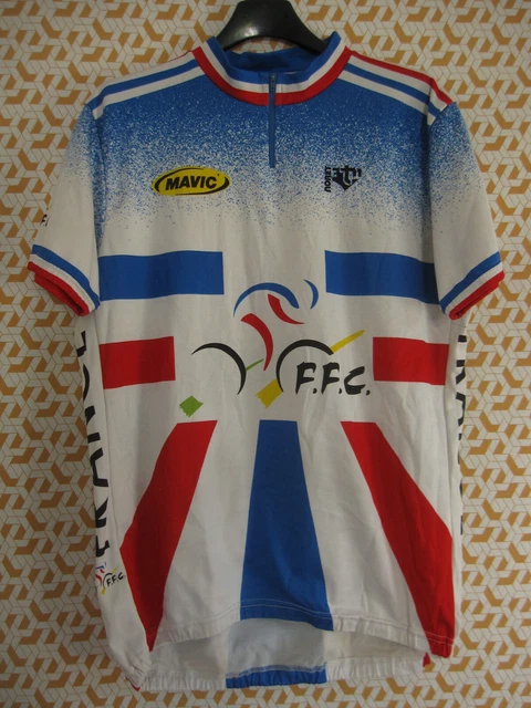 Maillot Cycliste Vintage Equipe De France - Bleu - Taille XL
