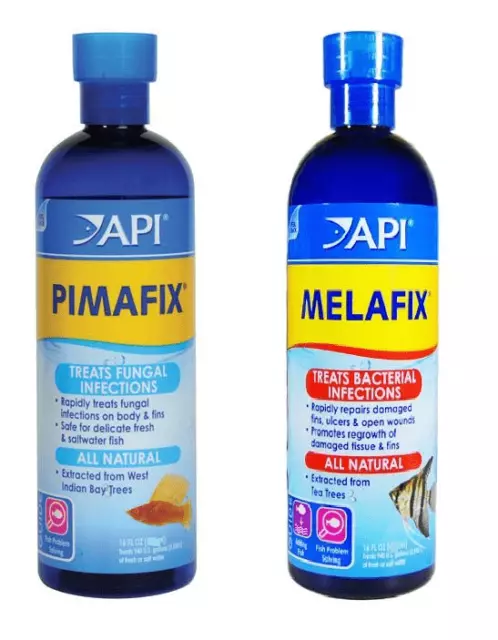 API Melafix and Pimafix 237ml Fish Medicine Anti Bacterial  Disease Prevention