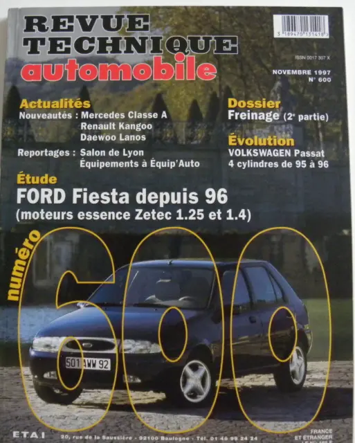 revue technique automobile RTA neuve FORD FIESTA depuis 96 diesel n° 600