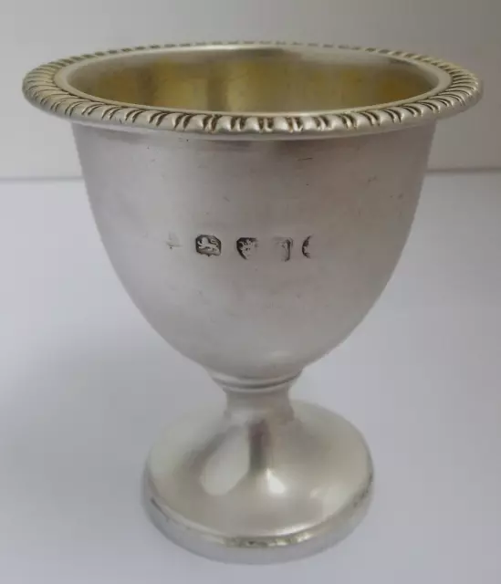 Lovely Rare Genuine English Antique Georgian 1814 Solid Sterling Silver Egg Cup