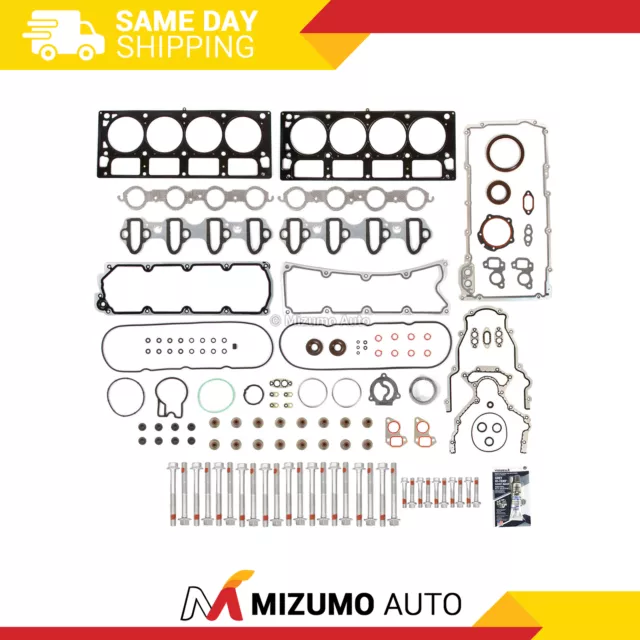 Full Gasket Set Head Bolts Fit 04-09 Cadillac GMC Chevrolet Hummer 6.0 N U