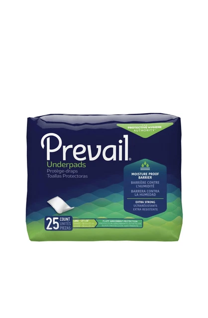 Almohadillas desechables Prevail Total Care Pelusa 23X36"" UP-150/1 150" almohadillas
