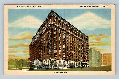 St Louis MO-Missouri, Hotel Jefferson, Advertising Vintage Postcard