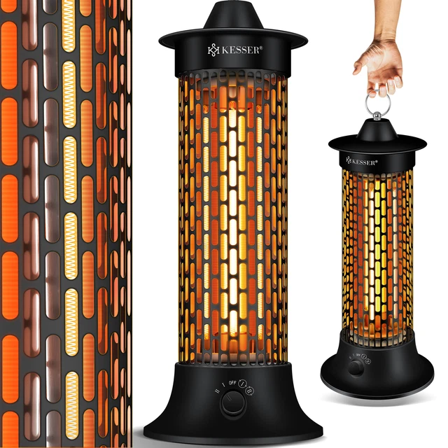 RETOURE Standheizstrahler Infrarotheizung 1200W Heizstrahler Elektroheizung IP55