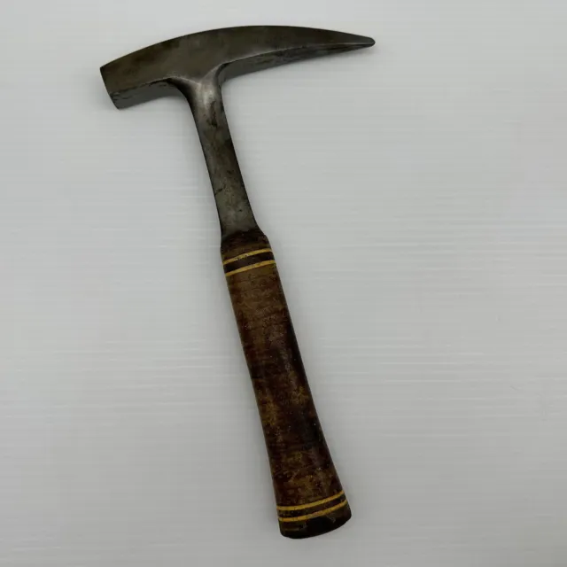 Vintage Estwing Rock Pick Geological Hammer with Pointed Tip & Leather Handle