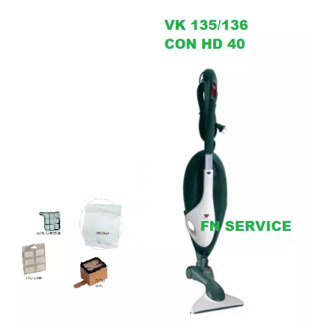 Aspirapolvere Vorwerk Folletto VK135 con SPAZZOLA HD40