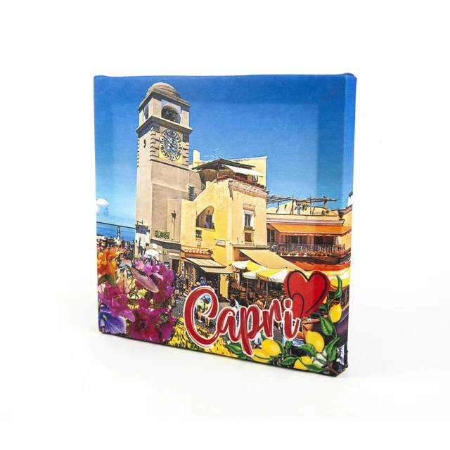 Tableau Canvas F. Depero 'La Casa Del Mago' - Vintage Qualité Supérieure - Bleu - Neuf Sous Emballage