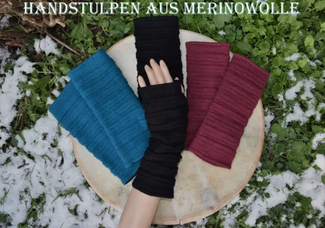 Handstulpen Merino Wolle Armstulpen Merinostulpen Warme Stulpen Merinowolle