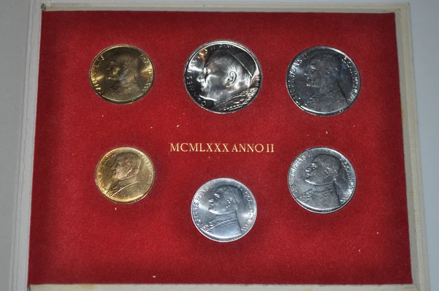 1980 Vatican City John Paul II (II Year) Coin Set - Unc
