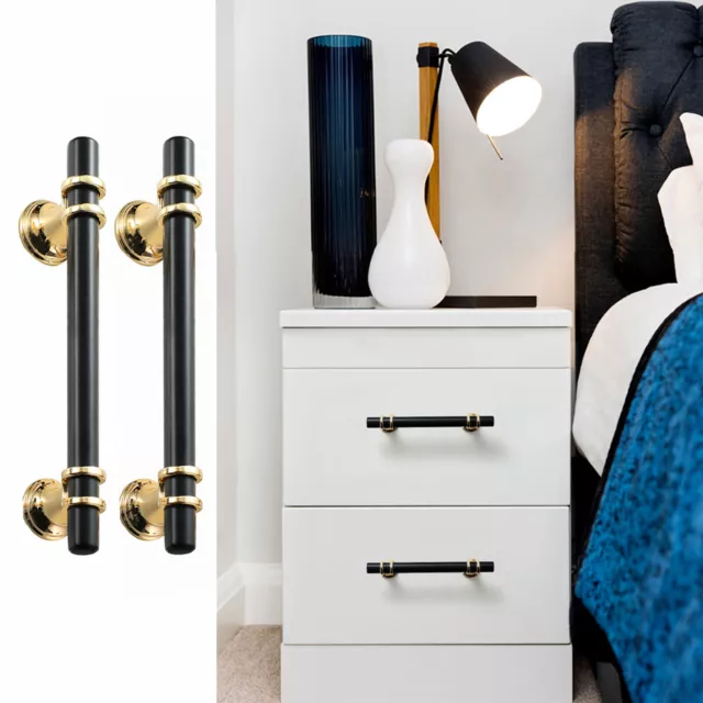 5X Modern Furniture Door Handle Lever Cabinet Drawer Wardrobe Pull Knob Hardware