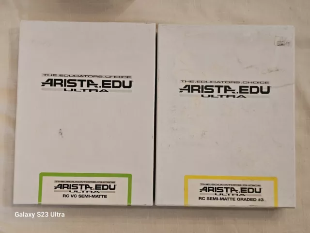 2 Boxes Arista Edu Ultra Photographic Paper  5X7 Sealed
