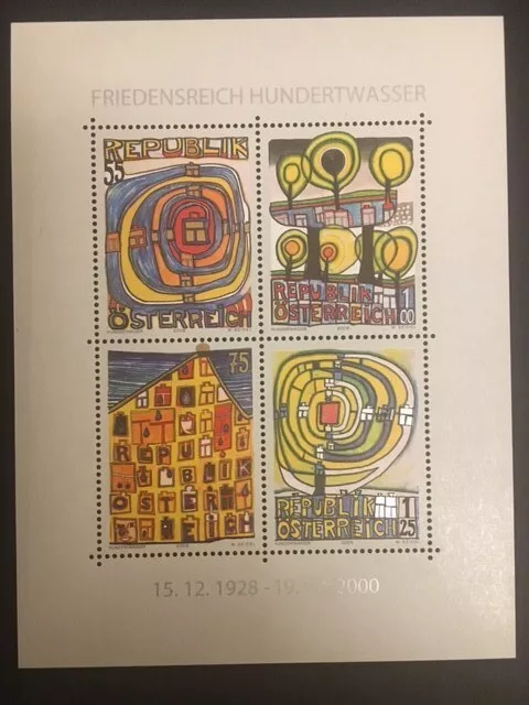 2008 Friedensreich Hundertwasser, Block MI 46, ANK 52 postfrisch / MNH