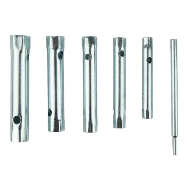 6PC 8-17mm Métrique Tubular Box Wrench Set Tube Creux Douille Clé Filtre à Clé 3