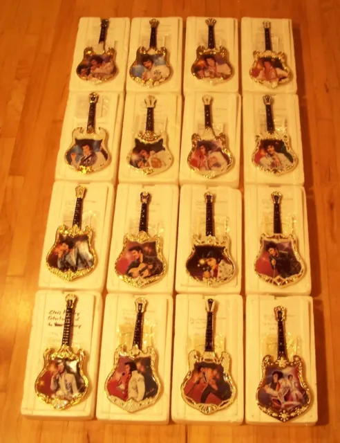 Complete Plate Set of 16 ELVIS PRESLEY ENTERTAINER OF THE CENTURY Guitar Plates