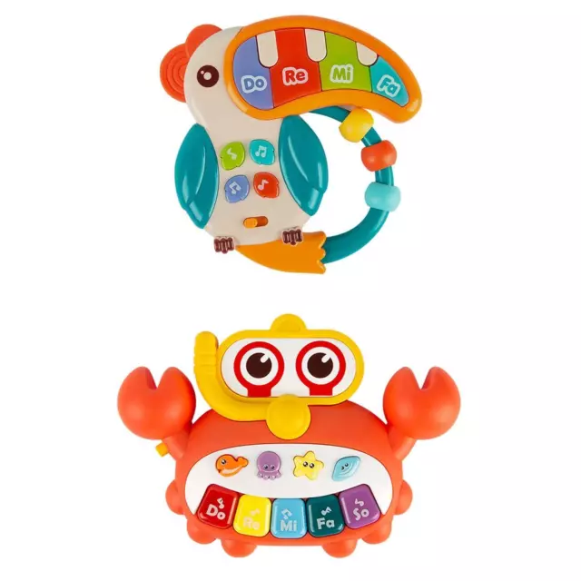 5pcs / set Enfants Tambour Instruments de musique Bébé Tambours à main  Enfants Pat Tambour Saisir Main Cloche Jouets éducatifs précoces pour les  enfants