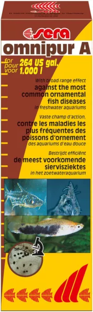 Sera Omnipur A 50 Ml Combat Les Maladies Des Poissons D'ornement Pour 1000L