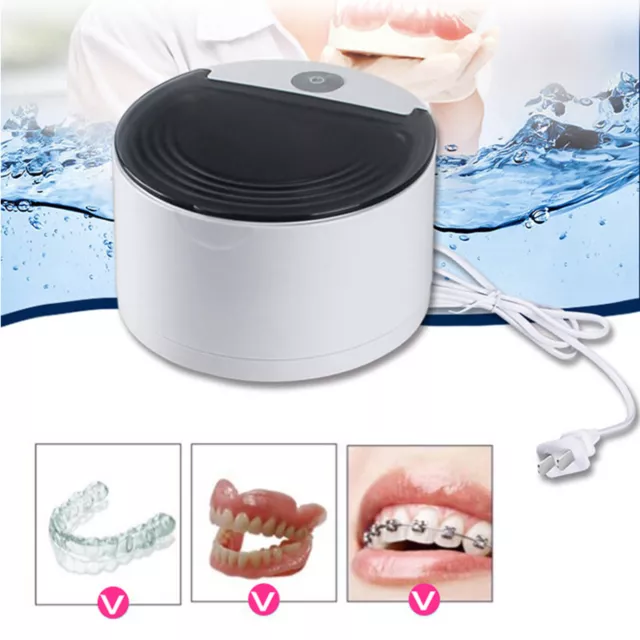 20W 110V Ultrasonic Teeth Cleaning Machine Denture Cleaner Storage Box New