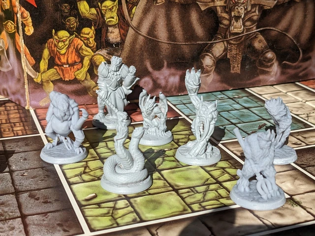 Lot De 7 Figurines Monstres 28mm - Pour D&D, Warhammer, Pathfinder, HeroQuest - Neuf - Fabriqué En France