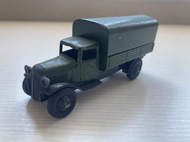 Dinky No. 25b Covered Wagon. Duo Of Issue In Green As Shown One Is Darker Shade Generally