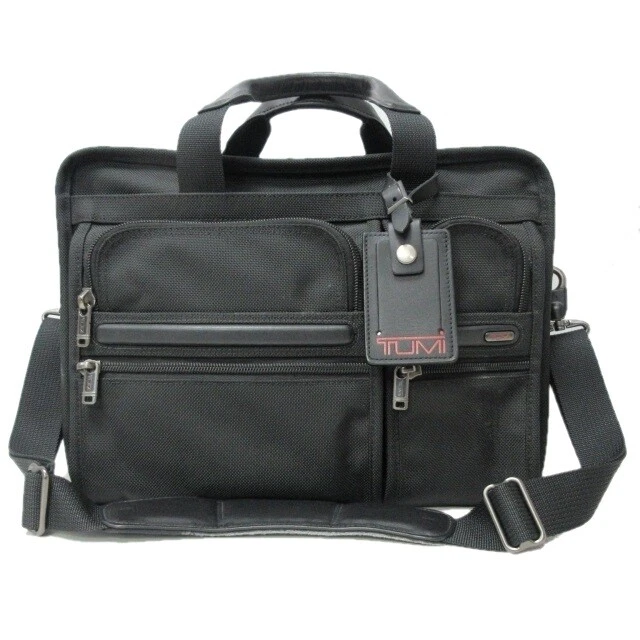 Tumi Expandable 26141 D4 Bag Briefcase Pc Case With Pouch Black 0213 Mens